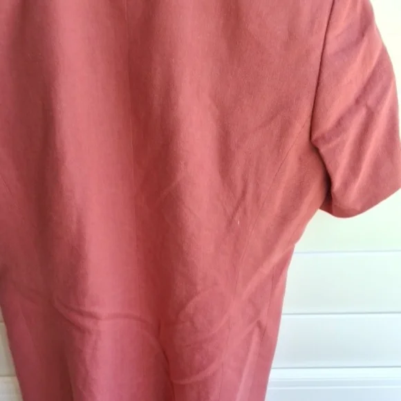 Style & Co Sport Blazer with Classic Lapel Coral Color Short Sleeve Pant Suit - Picture 5 of 16